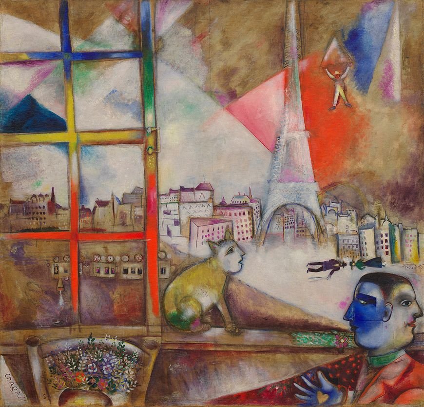Paris through the Window orig Paris par la fenêtre by Marc Chagall
